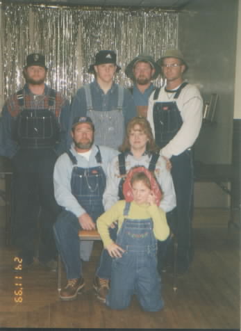 Back row - Brock, Tyler, Travis, Mike Jr. Middle row - Mike Sr. and Kathy. Front - Brittany